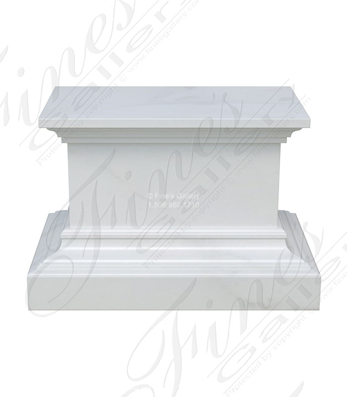 Elegant Pedestal in Statuary Marble