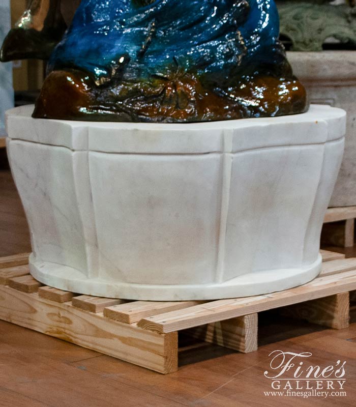 Hollow Marble Fountain Base in Statuary Marble