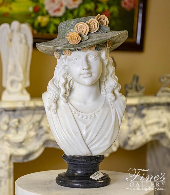 Rose Beuret Hat Portrait Marble Bust