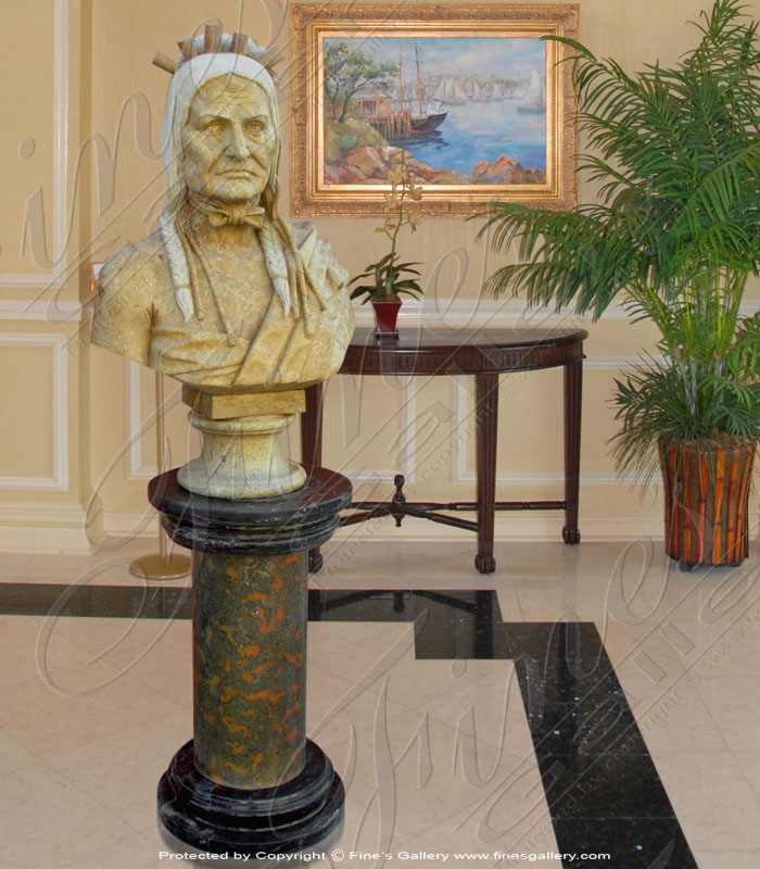 Native American Marble Bust
