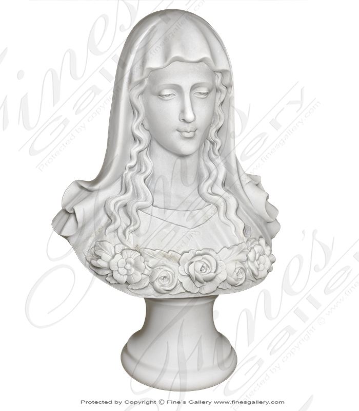 Rose Garland Beauty Marble Bust