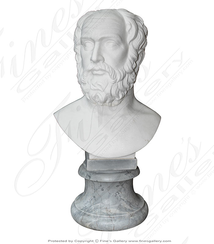 Bust of Plato in Statuary White Marble