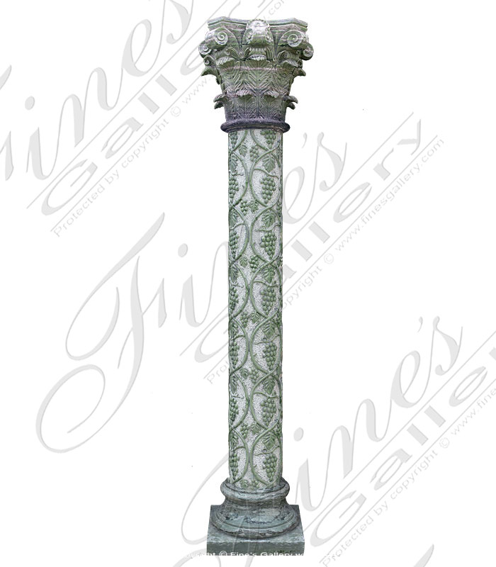 Green Marble Column Pair