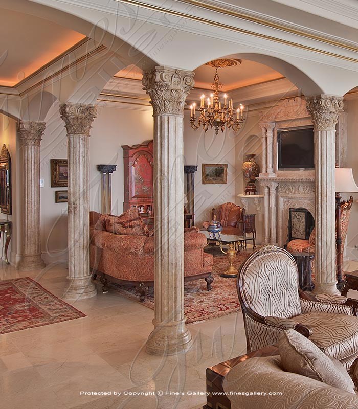 Classic Marble Corinthian Style Column