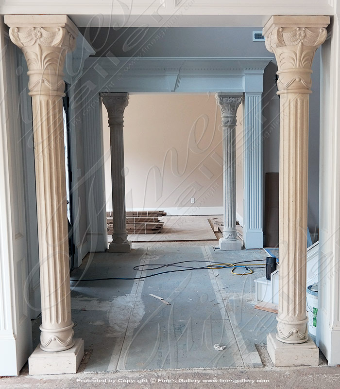 Cream Marble Columns