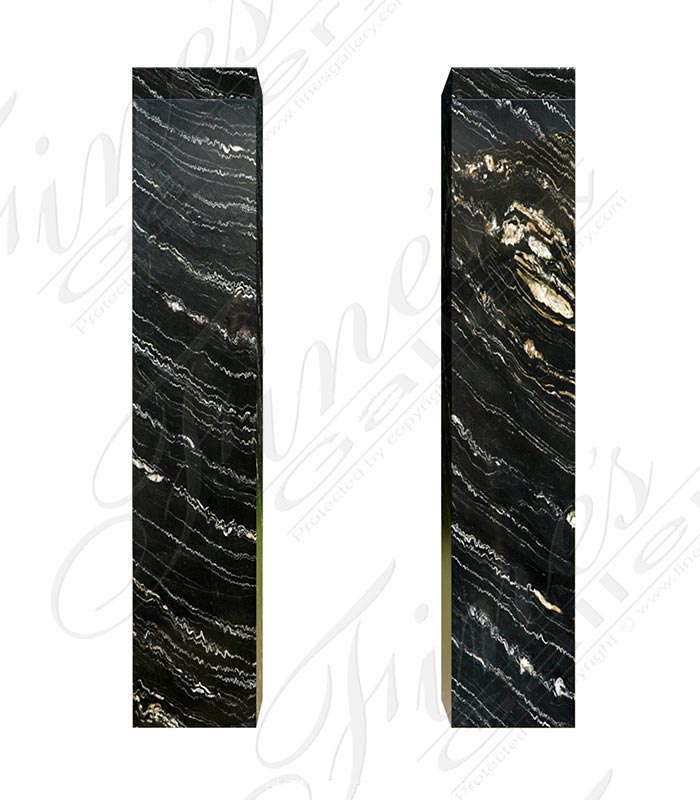 Contemporary Columns in Exotic Tropical Storm Marble