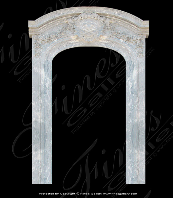 Floral Rose Marble Doorway