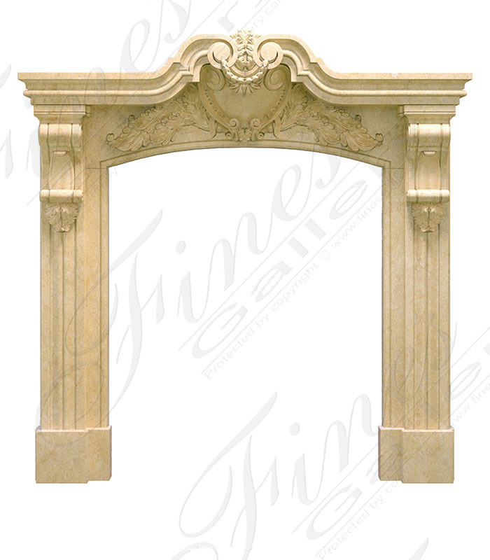 Custom Designed Light Cream Marble Door Surround