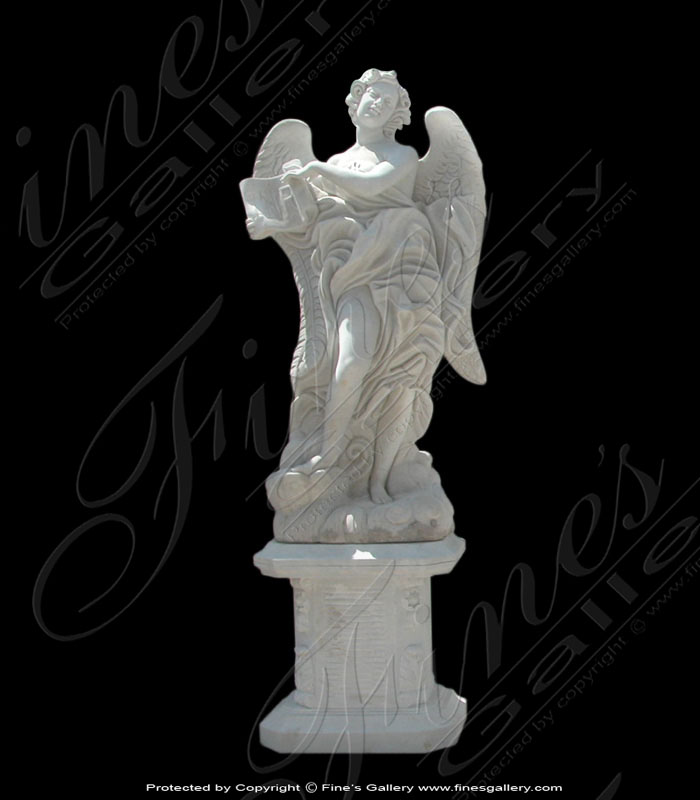 Marble Angel Memorial Statue