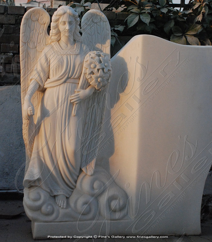 White Marble Angel Memorial