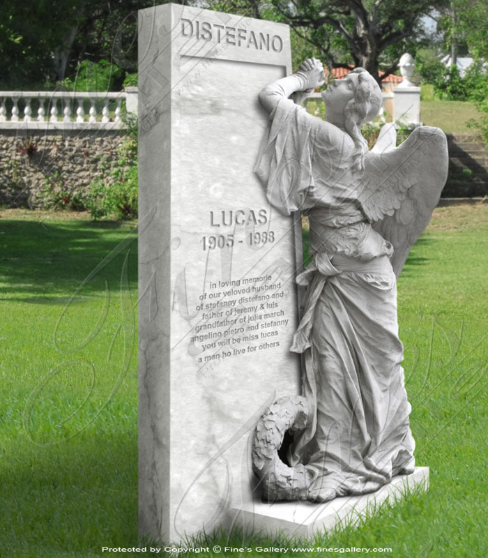 Majestic Marble Angel Memorial