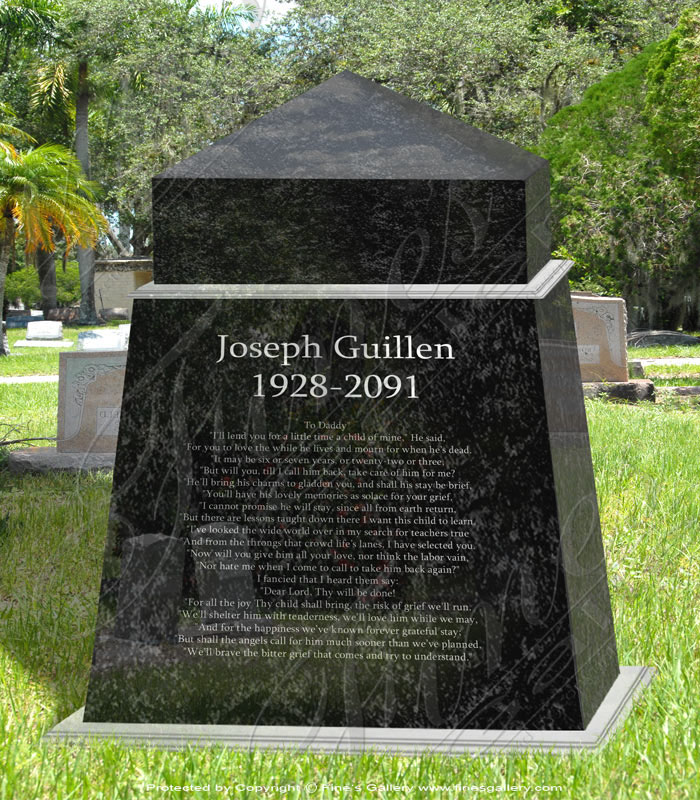 Short Obelisk Granite Memorial