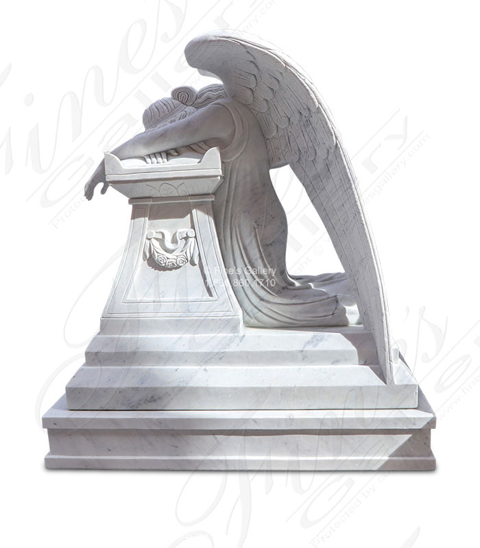 Marble Weeping Angel Memorial