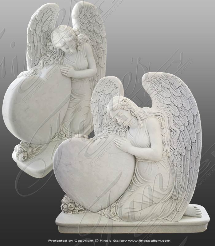 Kneeling Marble Angel