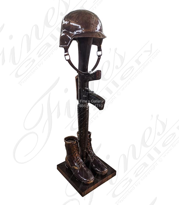 53 Inch Battle Field Cross Monument in Bronze