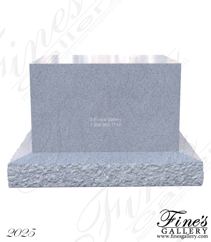 Granite Monument Base with Rocky Edge Sub Base