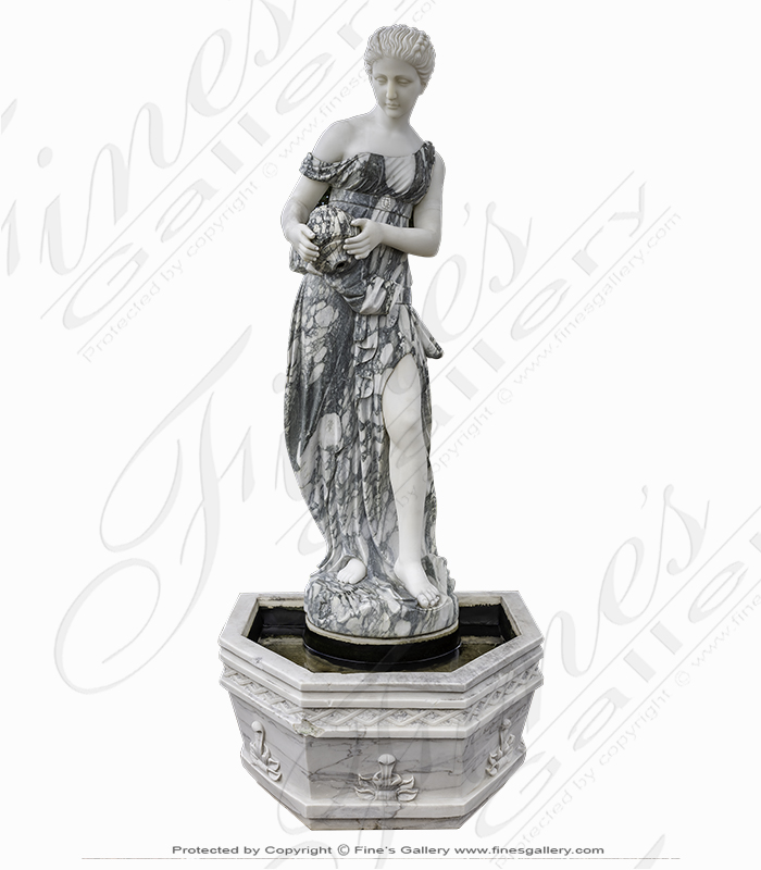 Statuary Maiden Marble Fountain