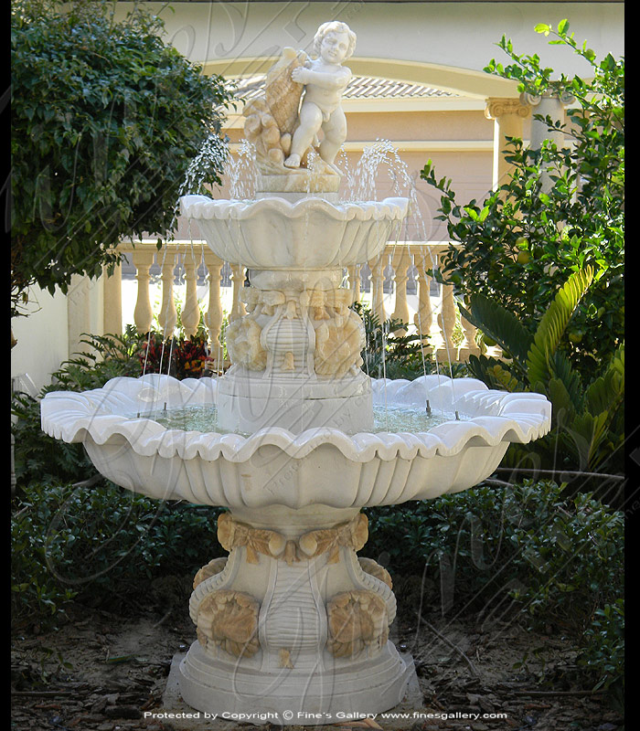 Greek Child With Fish Fountain