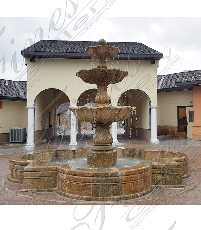 Three Tiered Granite Fountain