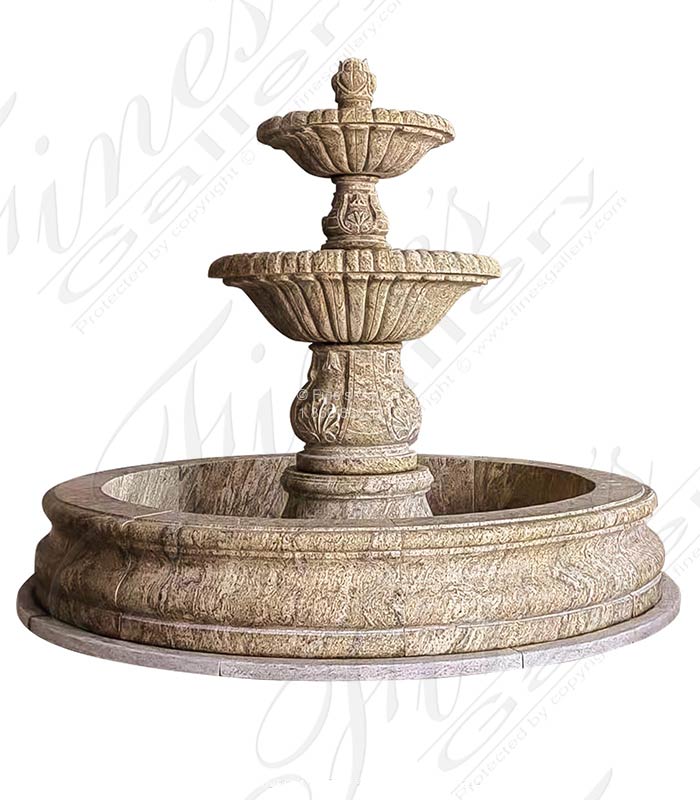 Two Tiered Granite Courtyard Fountain