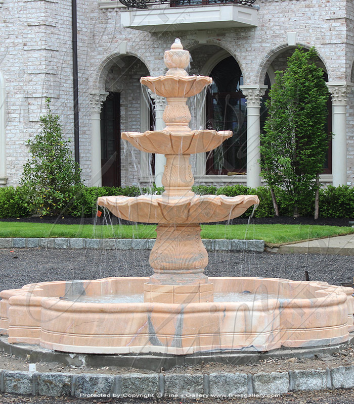 Rosetta Marble Courtyard Fountain
