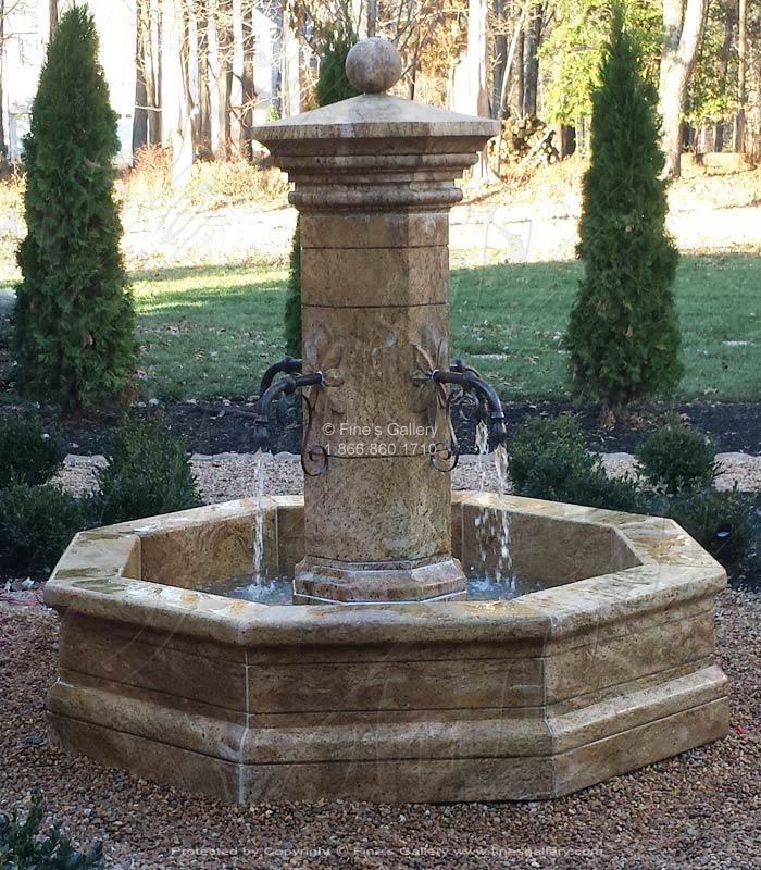 French Countryside Fountain in Granite
