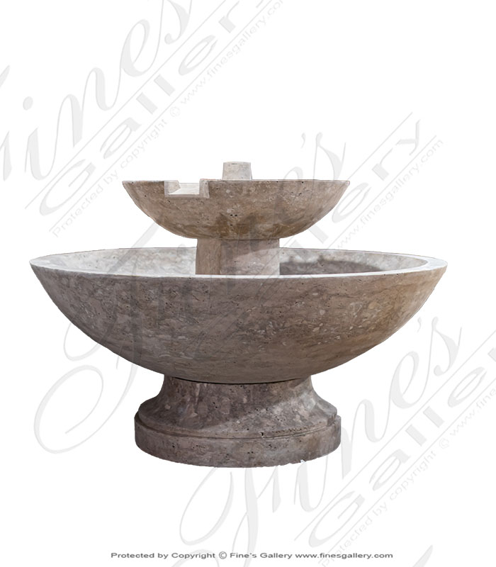 Contemporary Travertine Fountain