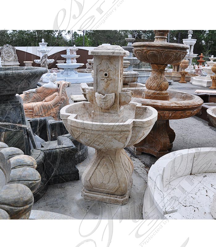 Fleur De Lis Marble Fountain