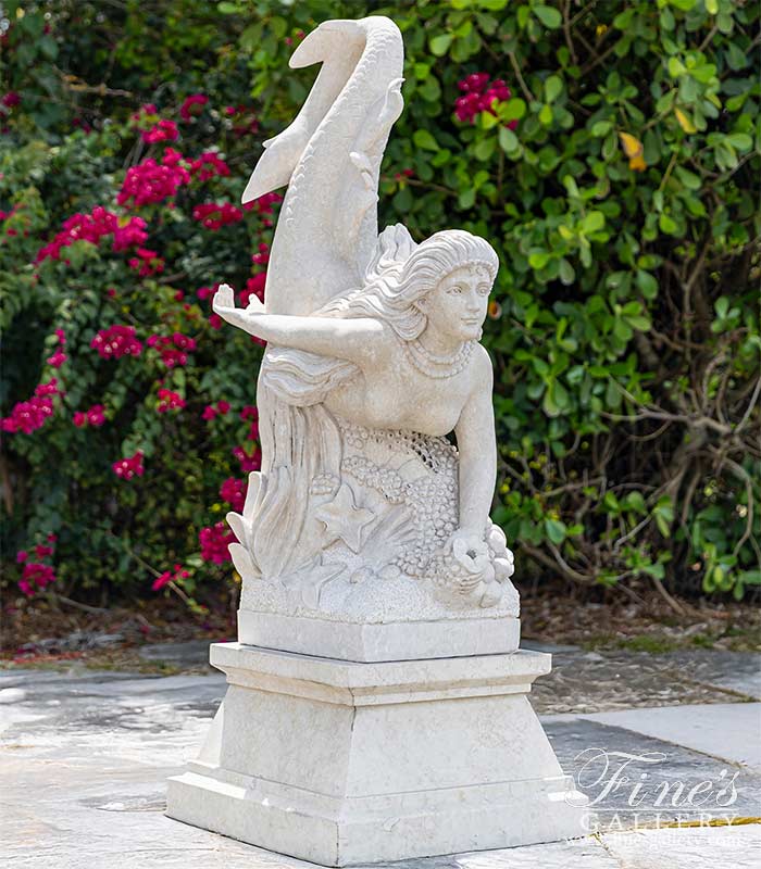 Marble Mermaid Fountain