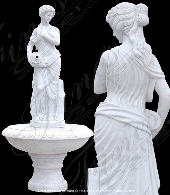 White Marble Female Fountain