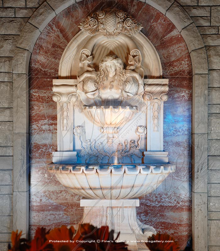 Rosetta Marble Wall Fountain