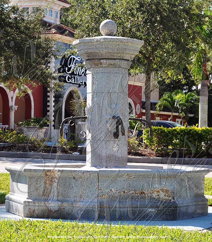 Rustic Italian Villa Granite Fountain