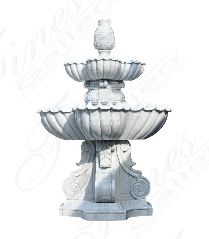 Luxurious White Marble Fountain