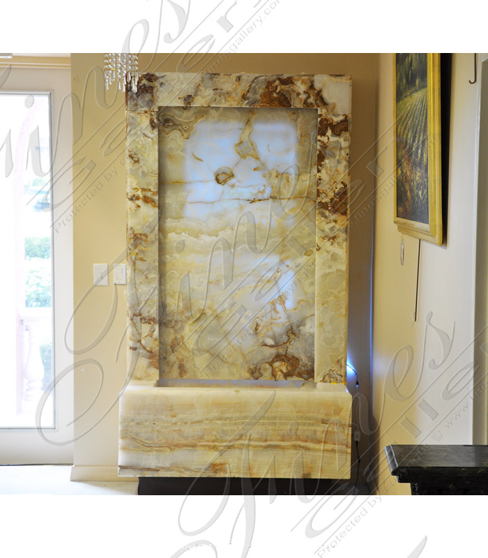Rare Exotic Onyx Wall Fountain Feature