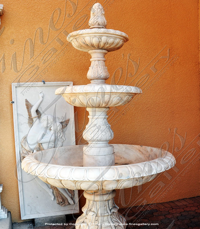 Tiered Roman Marble Fountain