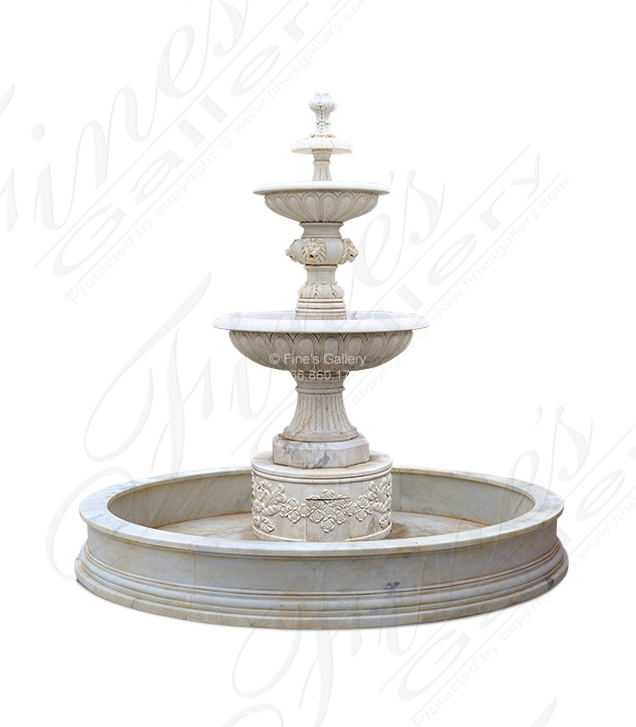 Antique White Italian Villa Style Fountain