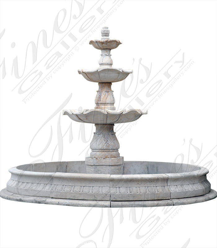 Rustic Marble Garden Fountain