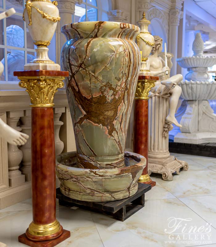 Green Onyx Urn Fountain
