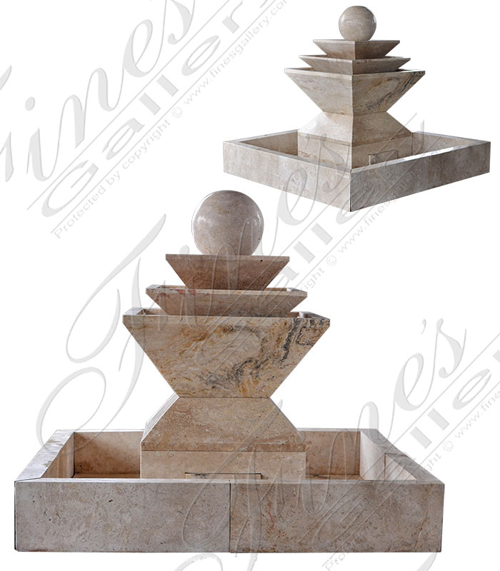 Transitional Tuscan Beige Fountain