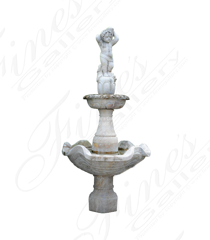 Vintage Collection -  Italian Style Garden Fountain in Travertine