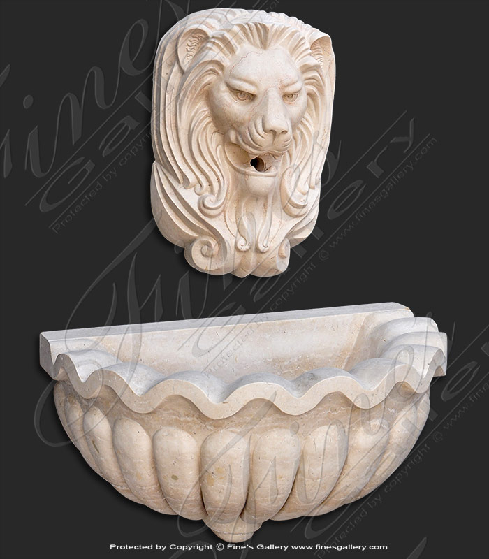 Majestic Marble Lion Wall Moun