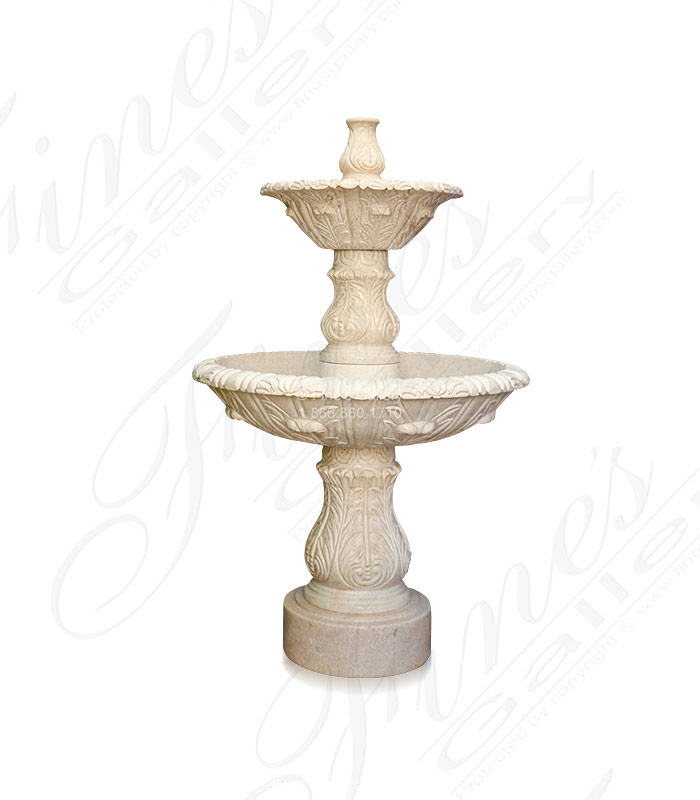 Classic Cream Marble Garden Fountain