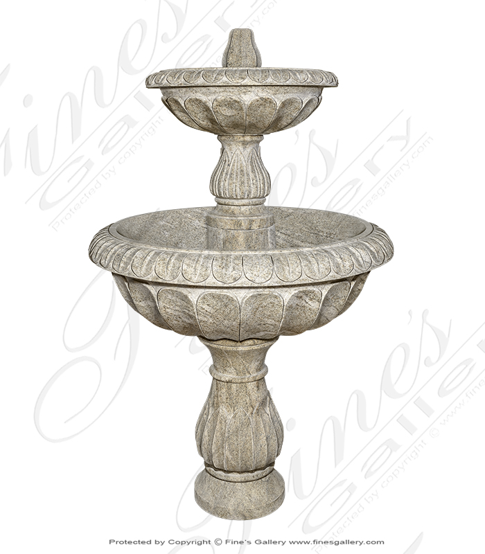 Two Tiered Self Contained Granite Fountain