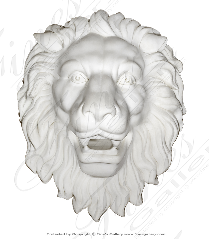 Marble Lion Head Wall Mount