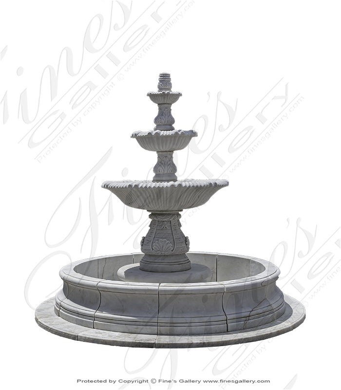 White Marble Garden Fountain