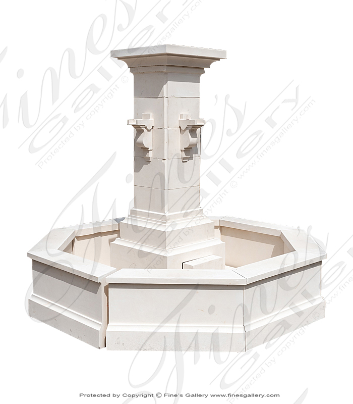 French Limestone Fountain Old World with Modern Twist