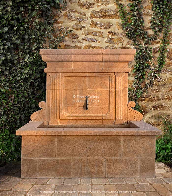 Aged Granite French Country Wall Fountain