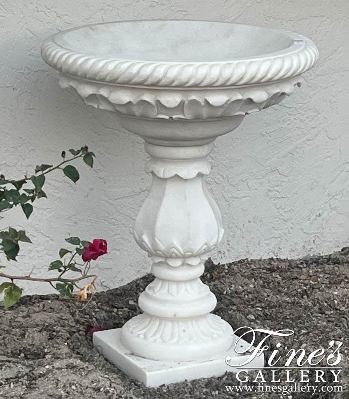 A Refined Marble Birdbath