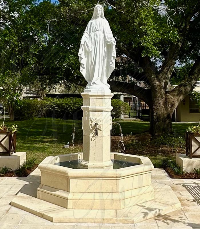 Our Lady Marble Statue French Inspired Fountain Theme ( Custom )
