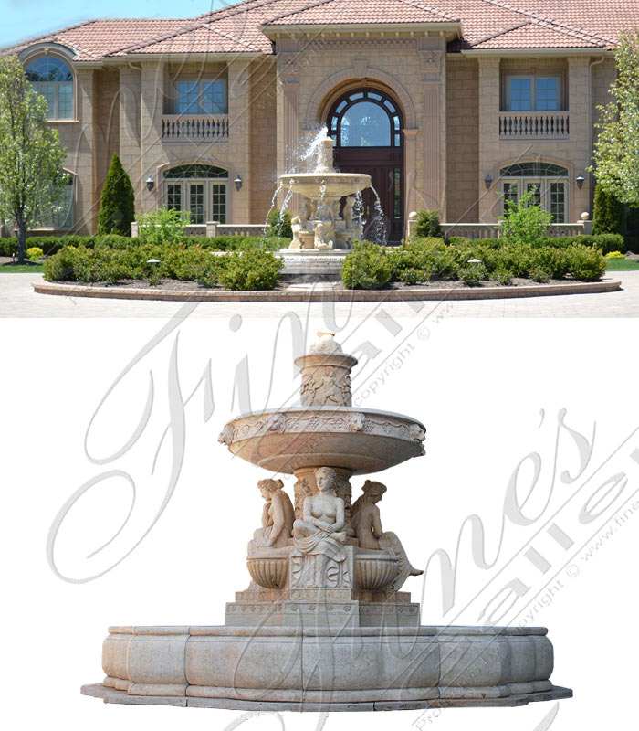 Grecian Ladies Fountain in Galala Marble
